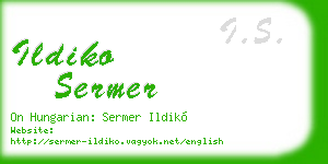 ildiko sermer business card